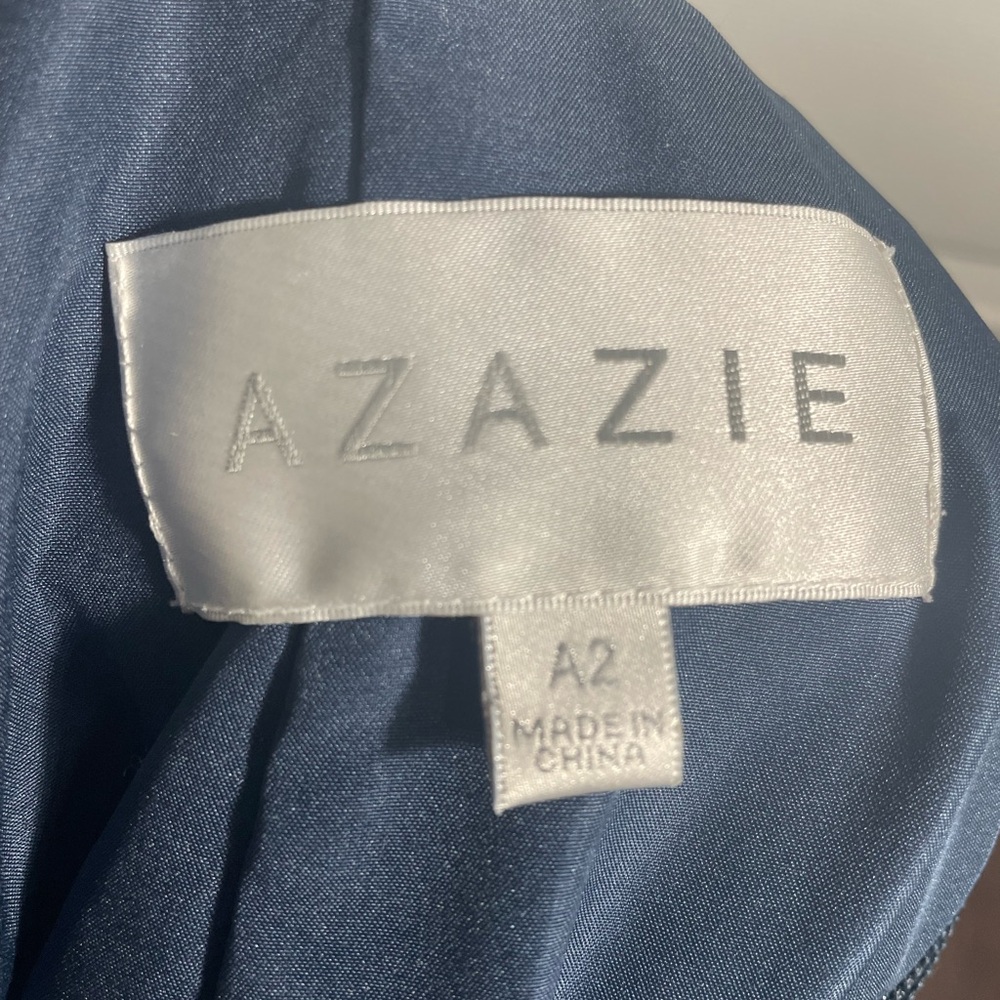 Azazie - Womens - Navy Blue -  Corset and Lace Dress - Size 2A - Picture 2 of 10